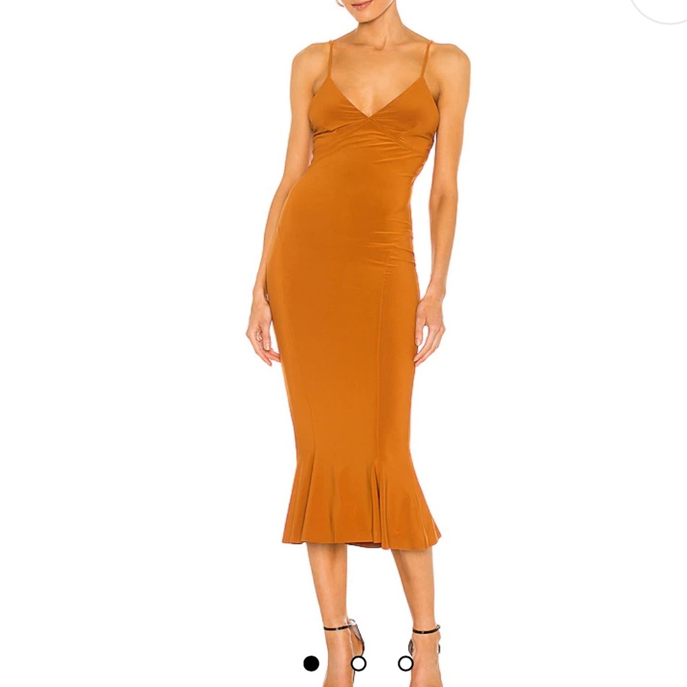 x REVOLVE Slip Fishtail Dress in Bronze Norma Kamali
